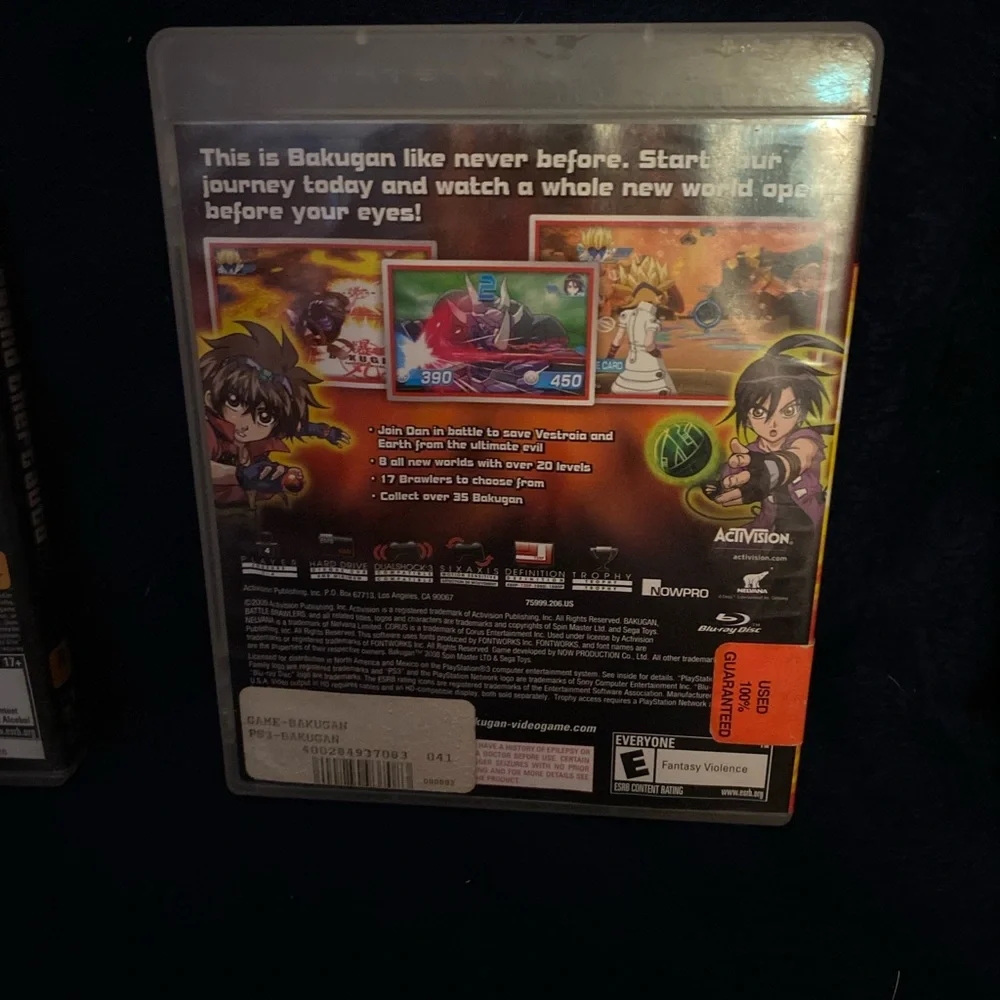 Sony PS3 Bakugan Battle Brawlers Game with Colorful Cover Art